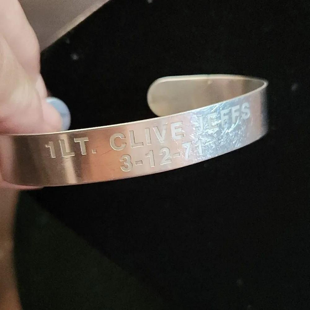 POW MIA Bracelet Cuff Lt. Clive Jeffs 3-12-71 Vietnam